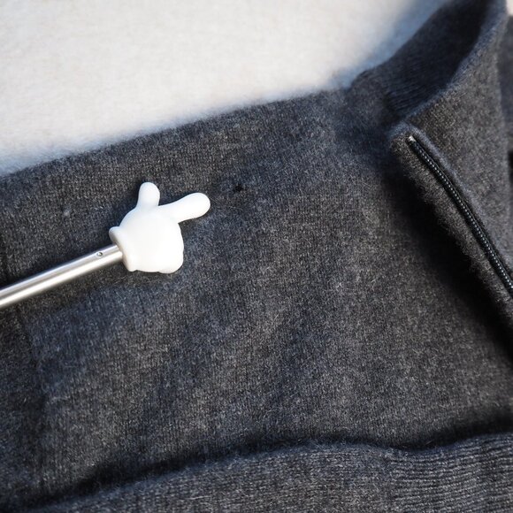 Jos A Bank Traveler’s Collection 100% Cashmere 1/4 Zip Sweater Men’s L – Defect - Picture 4 of 8